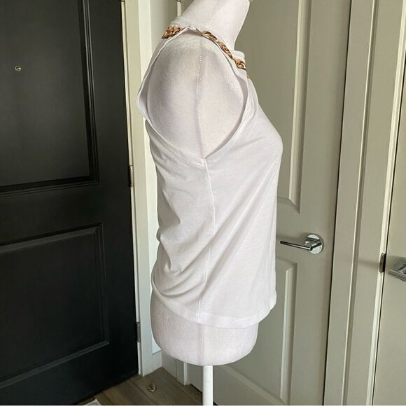 SS/XIII: Fanny Lyckman for Estradeur White Tank with Gold Chain Necklace Size XS - Picture 5 of 10